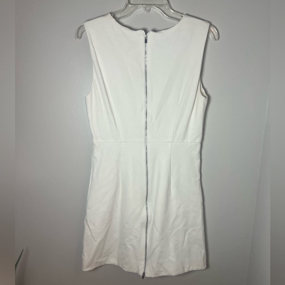 Diane Von Furstenberg Carpreena White Sheath Mini Dress Quiet Luxury Office Sz 6 - Picture 6 of 7